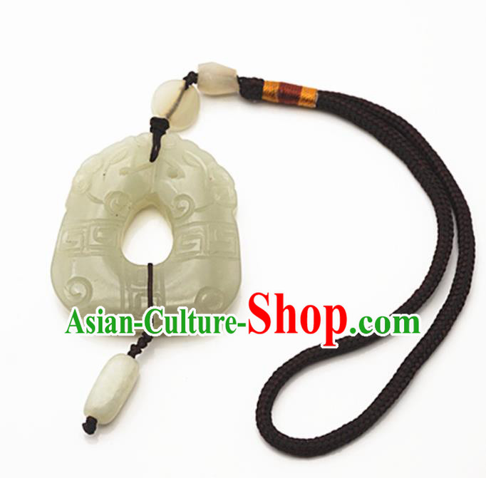 Chinese Handmade Jade Craft Carving Jade Pendant Waist Accessories Jade Jewelry Decoration