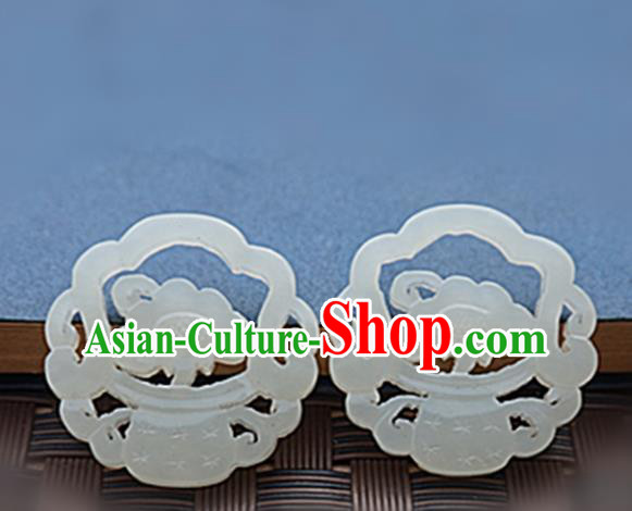 Chinese Handmade Jade Carving Pendant Jewelry Accessories Ancient Traditional Jade Craft Decoration