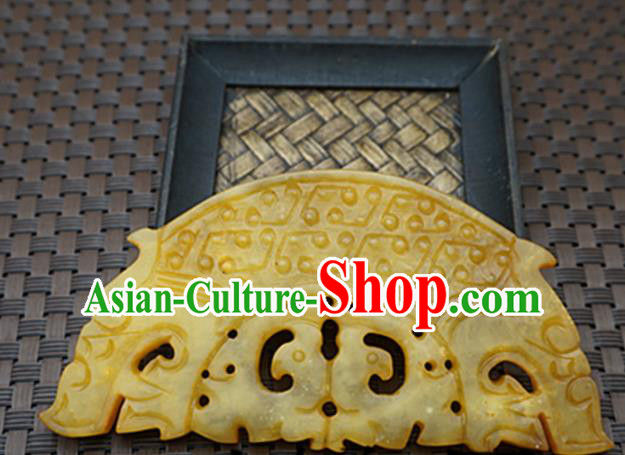 Chinese Ancient Carving Bridge Jade Pendant Traditional Handmade Jade Craft Jewelry Decoration Accessories