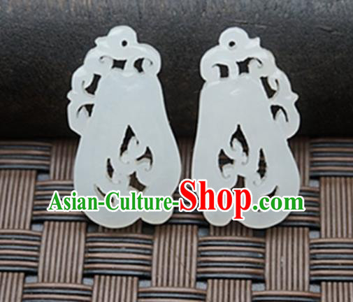 Chinese Ancient Carving Finger Citron Jade Pendant Traditional Handmade Jade Craft Jewelry Decoration Accessories