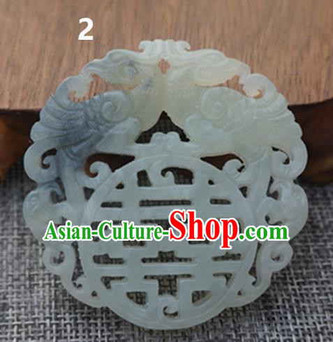 Chinese Ancient Wedding Carving Jade Pendant Traditional Handmade Jade Craft Jewelry Decoration Accessories