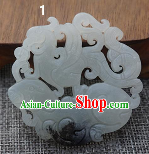 Chinese Ancient Carving Jade Pendant Traditional Handmade Jade Craft Jewelry Decoration Accessories