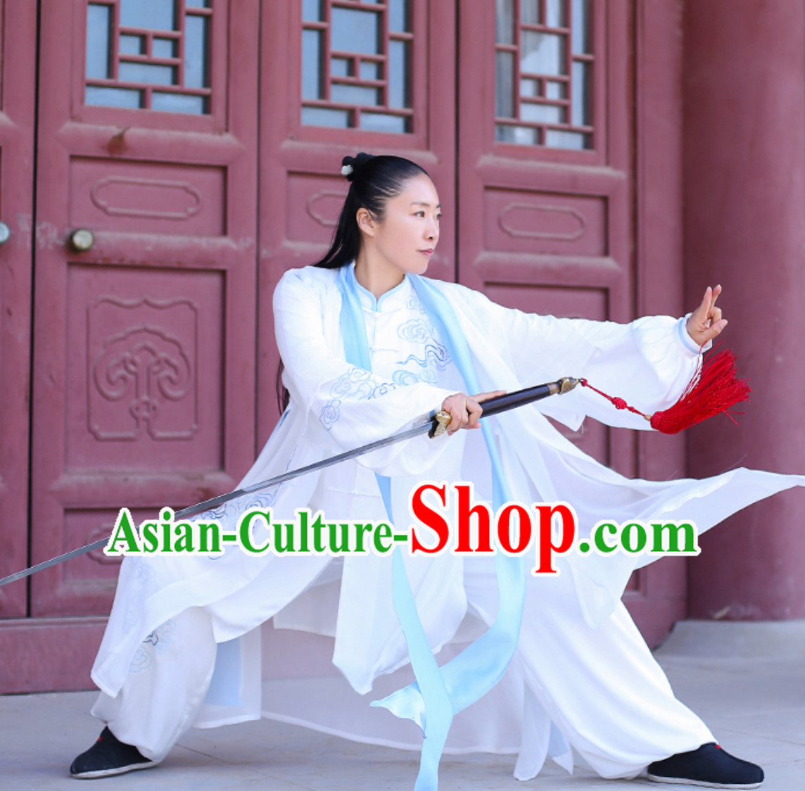 Top Chinese Traditional Competition Championship Tai Chi Taiji Kung Fu Master Suit Dresses Complete Set