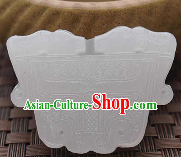 Handmade Chinese Carving Beast Jade Pendant Jewelry Accessories Ancient Traditional Jade Craft Decoration