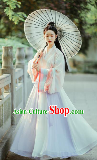 Ancient Chinese Jin Dynasty Palace Princess Hanfu Dress Traditional Court Historical Costume for Women