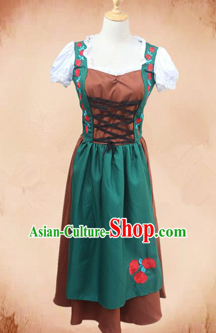 Europe Medieval Traditional Maidservant Costume European Farmwife Dress for Women
