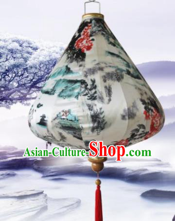 Handmade Traditional Chinese Lantern Ceiling Lanterns Ink Painting Lanterns New Year Lantern