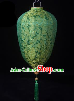 Handmade Traditional Chinese Lantern Ceiling Lamp Green Lanterns New Year Lantern