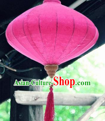 Handmade Traditional Chinese Lantern Rosy Lanterns Ceiling Lamp New Year Lantern