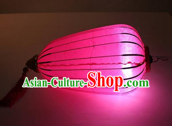 Chinese Traditional Lantern Handmade Rosy Lanterns Ceiling Lamp New Year Lantern