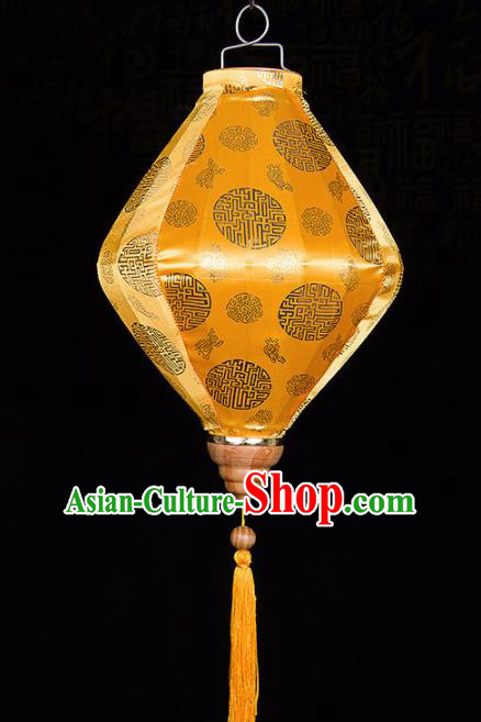 Chinese Traditional Lantern Handmade Golden Lanterns Ceiling Lamp New Year Lantern