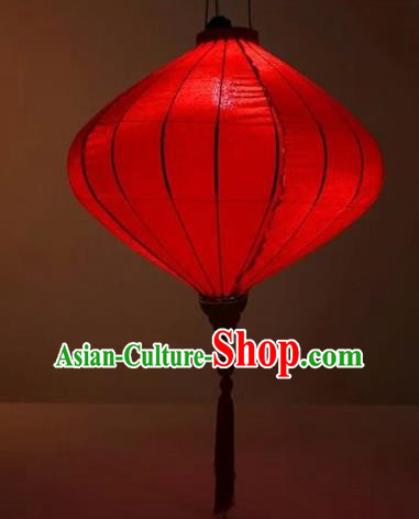 Chinese Traditional New Year Lantern Handmade Red Silk Lanterns Ceiling Lamp