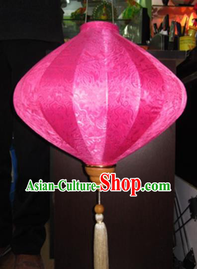 Chinese Traditional New Year Lantern Handmade Pink Lanterns Ceiling Lamp