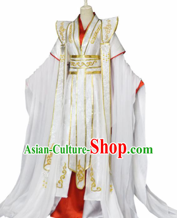 Traditional Chinese Tang Dynasty Swordsman Clothing Ancient Crown Prince Costume for Men