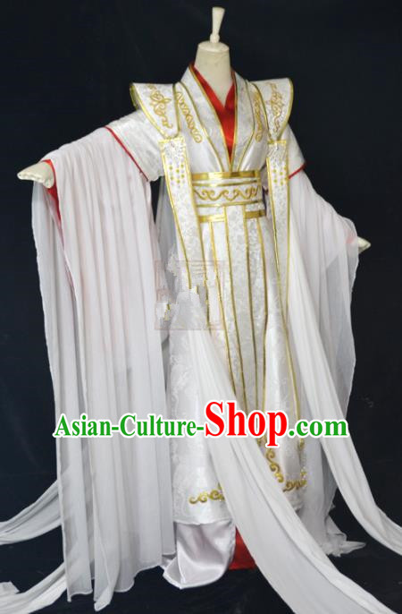 Traditional Chinese Tang Dynasty Swordsman Clothing Ancient Crown Prince Costume for Men