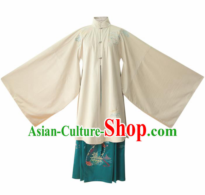 Chinese Ming Dynasty Palace Princess Hanfu Dress Traditional Ancient Dowager Embroidered Historical Costume for Women