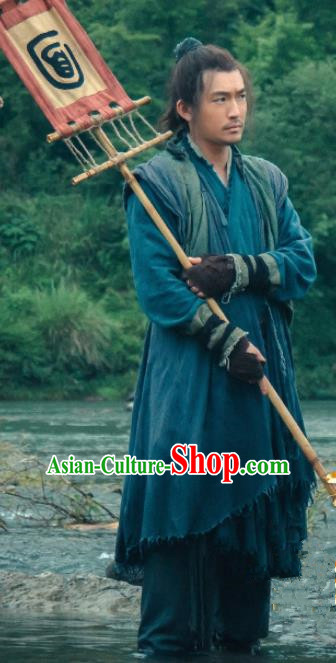 Chinese Drama Hoshin Engi Traditional Ancient Zhou Dynasty Swordsman Ji Fa Historical Costume for Men