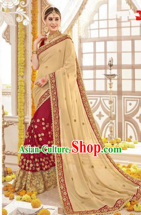 Asian India Traditional Wedding Sari Dress Indian Bollywood Court Bride Costume for Women