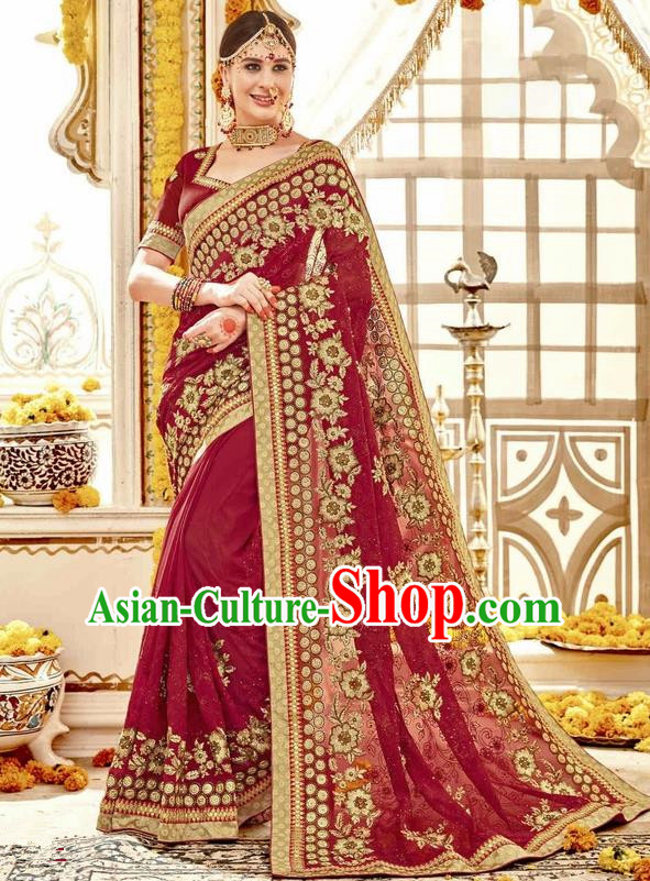 Asian India Traditional Court Wedding Sari Dress Indian Bollywood Bride Costume for Women