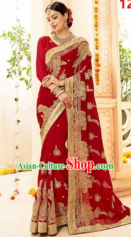 Asian India Traditional Court Queen Sari Dress Indian Bollywood Nobility Bride Costume for Women