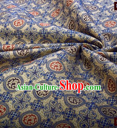 Chinese Traditional Dragons Pattern Design Silk Fabric Song Brocade Tang Suit Drapery Material