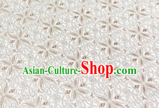 Chinese Traditional Pattern Design Beige Brocade Hanfu Silk Fabric Tang Suit Fabric Material