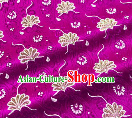 Chinese Traditional Pattern Design Purple Brocade Hanfu Silk Fabric Tang Suit Fabric Material