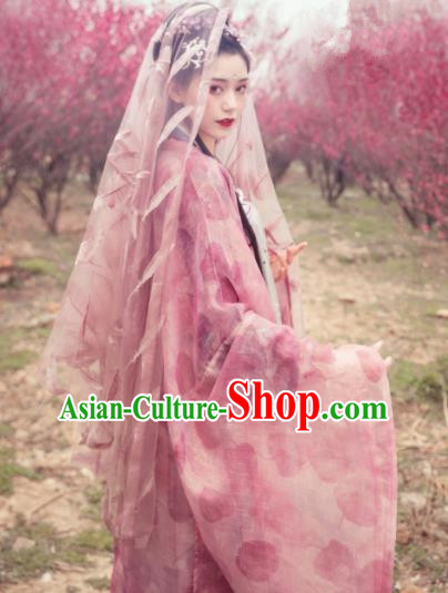 Asian Chinese Tang Dynasty Imperial Consort Historical Costume Ancient Traditional Hanfu Dress for Women