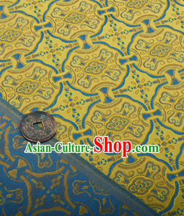 Chinese Traditional Pattern Design Silk Fabric Golden Song Brocade Tang Suit Drapery Material