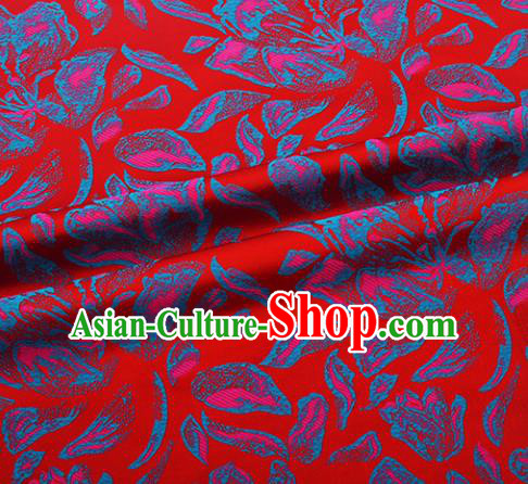 Chinese Traditional Hanfu Silk Fabric Classical Pattern Design Red Brocade Tang Suit Fabric Material