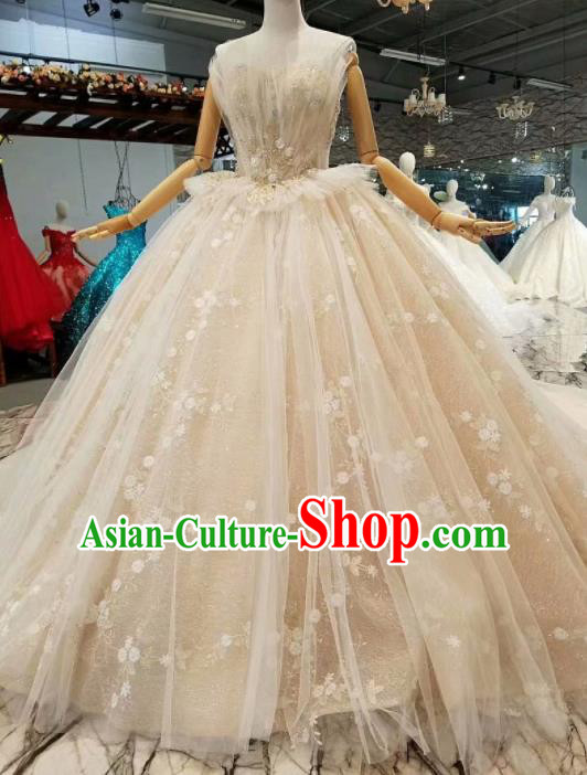 Customize Court Modern Fancywork Full Dress Top Grade Princess Waltz Dance Costume for Women