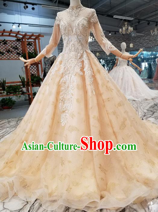 Top Grade Customize Modern Fancywork Full Dress Court Princess Waltz Dance Costume for Women