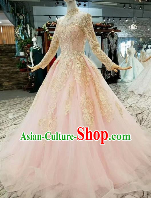 Customize Modern Fancywork Full Dress Top Grade Waltz Dance Costume for Women