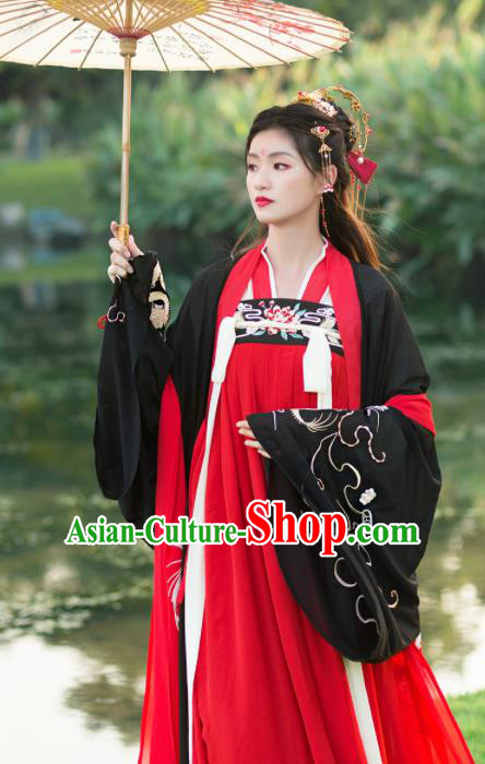 Chinese Traditional Tang Dynasty Aristocratic Lady Historical Costume Ancient Princess Hanfu Dress for Women