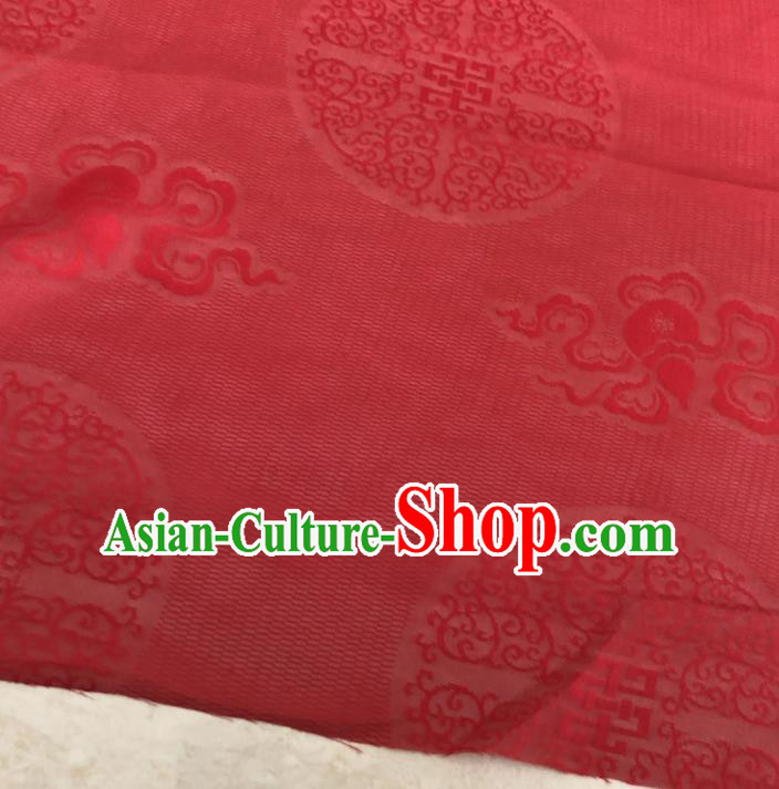 Asian Chinese Traditional Lucky Cucurbit Pattern Design Red Brocade Fabric Silk Fabric Chinese Fabric Asian Material