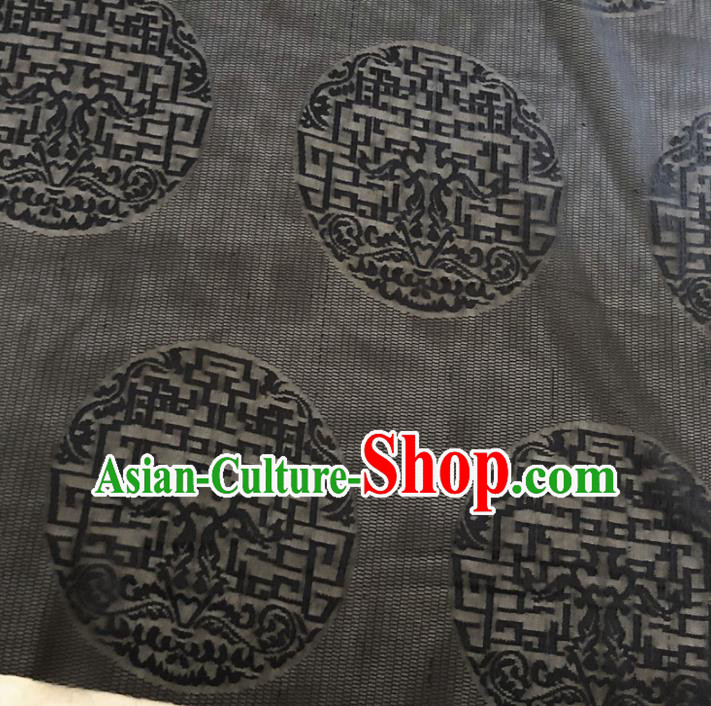 Asian Chinese Traditional Lucky Pattern Design Black Brocade Fabric Silk Fabric Chinese Fabric Asian Material