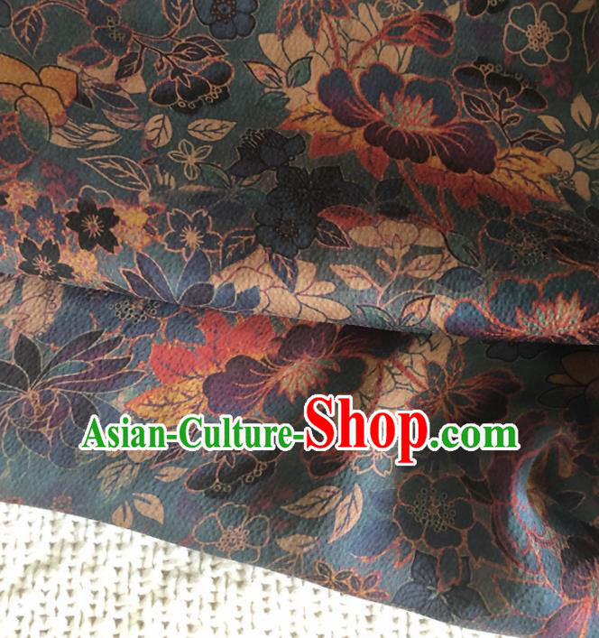 Asian Chinese Traditional Pattern Design Atrovirens Brocade Fabric Silk Fabric Chinese Fabric Asian Material