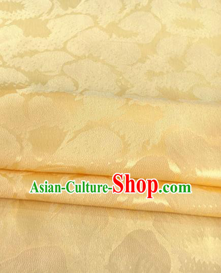 Asian Chinese Traditional Pattern Design Yellow Brocade Fabric Silk Fabric Chinese Fabric Asian Material