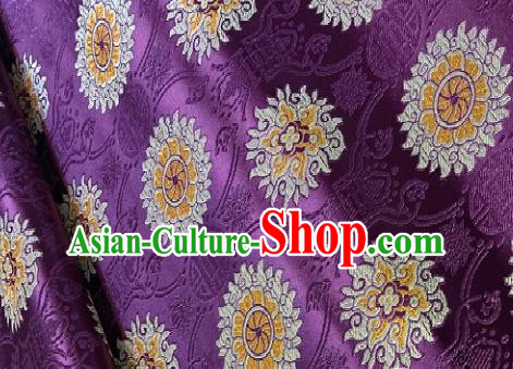 Asian Chinese Traditional Pattern Design Purple Brocade Fabric Silk Fabric Chinese Fabric Asian Material