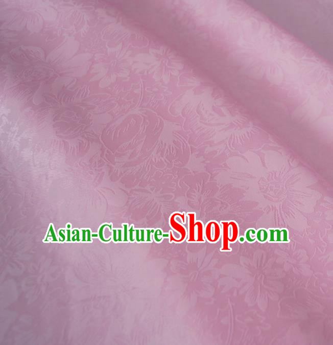 Asian Chinese Traditional Flowers Pattern Design Pink Brocade Fabric Silk Fabric Chinese Fabric Asian Material