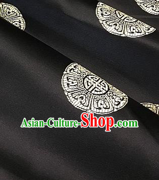 Asian Chinese Traditional Pattern Design Tibetan Robe Black Brocade Fabric Silk Fabric Chinese Fabric Asian Material