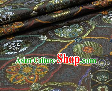 Chinese Traditional Hanfu Silk Fabric Classical Totem Pattern Design Brown Brocade Tang Suit Fabric Material