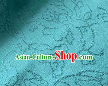 Chinese Traditional Pattern Design Blue Brocade Fabric Asian Silk Fabric Chinese Fabric Material