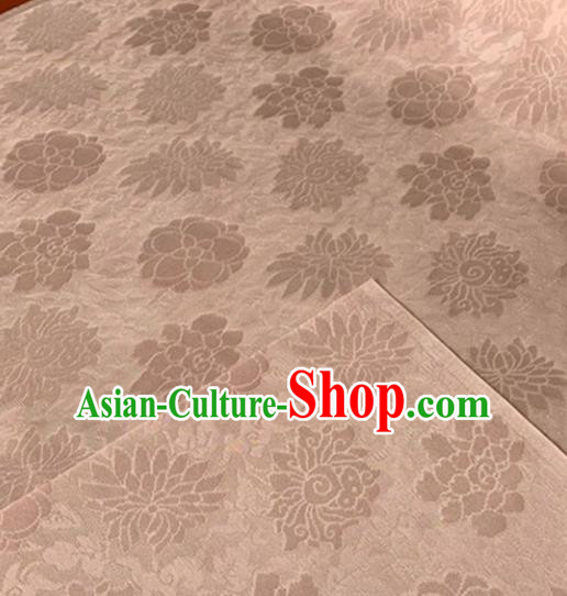 Chinese Traditional Rich Lotus Pattern Design Pink Brocade Fabric Asian Silk Fabric Chinese Fabric Material