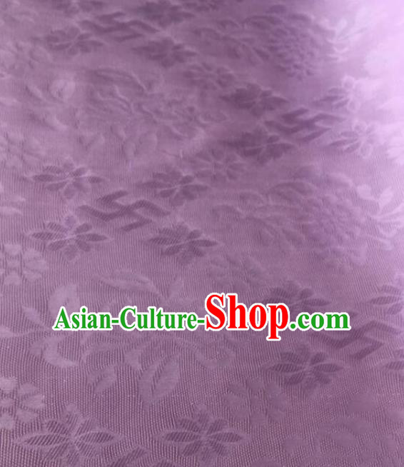 Chinese Traditional Rich Flowers Pattern Design Lilac Brocade Fabric Asian Silk Fabric Chinese Fabric Material