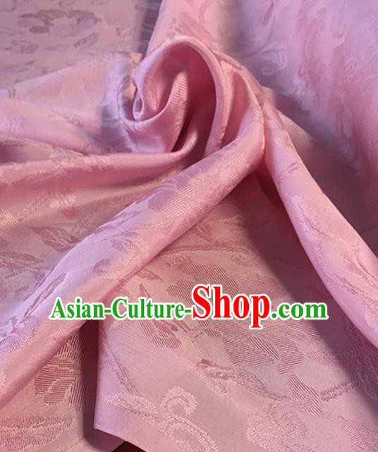 Chinese Traditional Vine Pattern Design Pink Brocade Fabric Asian Silk Fabric Chinese Fabric Material