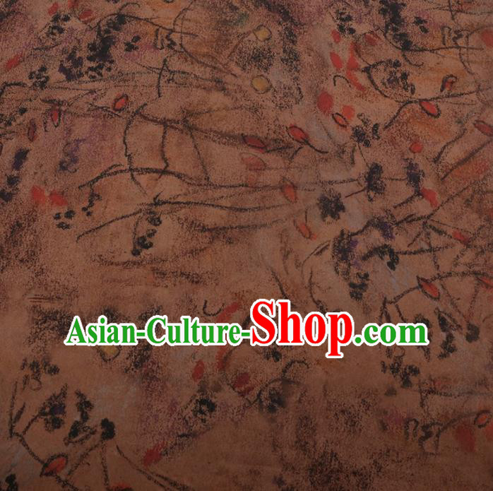 Traditional Chinese Classical Lotus Pattern Design Satin Watered Gauze Brocade Fabric Asian Silk Fabric Material