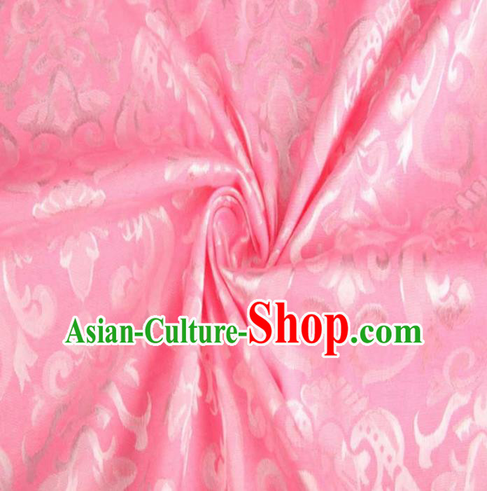 Chinese Classical Didymaotus Pattern Design Pink Brocade Traditional Hanfu Silk Fabric Tang Suit Fabric Material