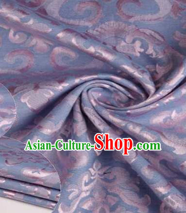 Chinese Classical Didymaotus Pattern Design Light Blue Brocade Traditional Hanfu Silk Fabric Tang Suit Fabric Material