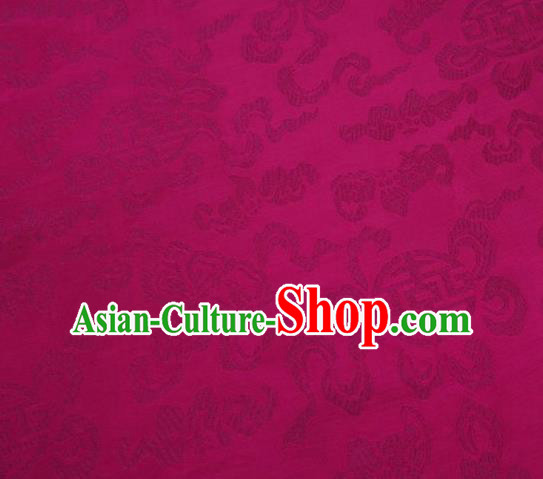 Chinese Classical Ribbon Pattern Design Rosy Brocade Asian Traditional Hanfu Silk Fabric Tang Suit Fabric Material